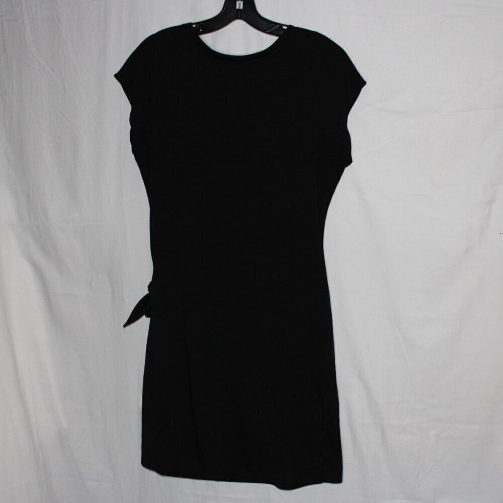 Nicole Miller Black Tie-Waist Dress | Size M | Soft & Chic - Picture 6 of 7